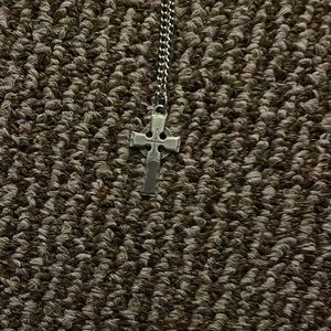 Silver cross necklace